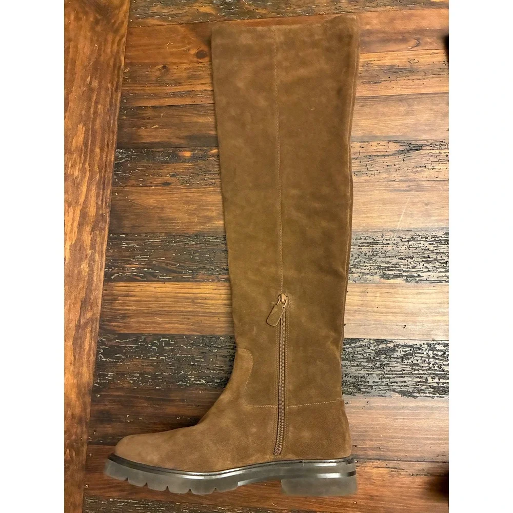 Stuart Weitzman Chicago Over The Knee Boots Espresso Suede Women's 9 NWT Luxury